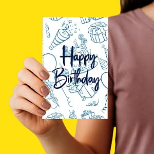 Carte cadeau d'anniversaire illustrée pour offrir une séance photo pour un animal de compagnie