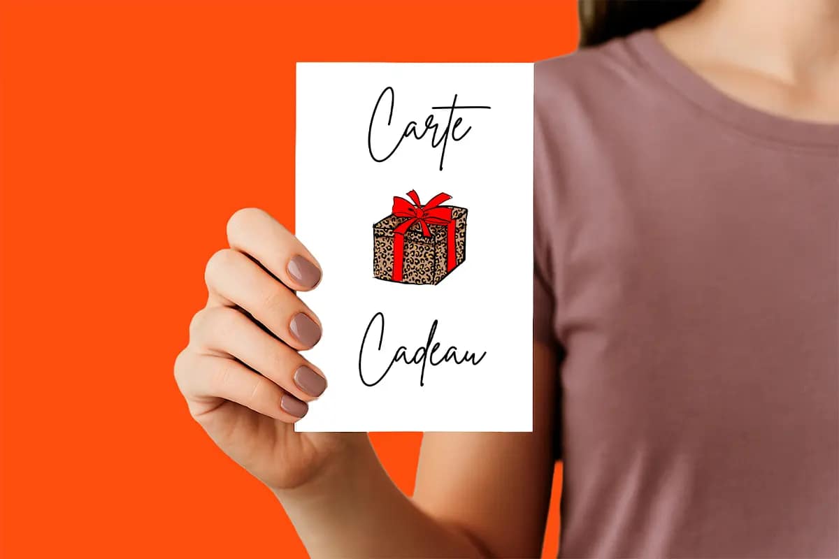 Carte cadeau illustré pour offrir une séance photo pour un animal de compagnie