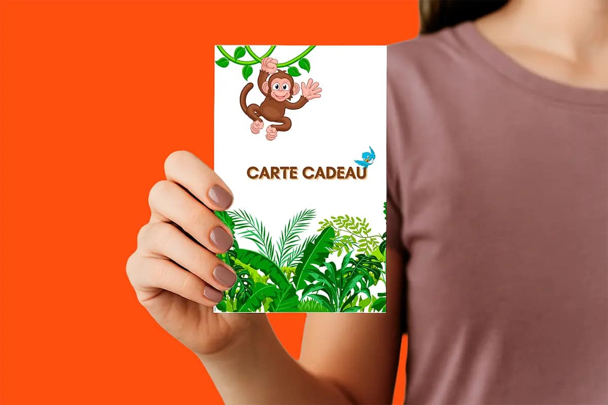Carte cadeau illustré pour offrir une séance photo pour un animal de compagnie