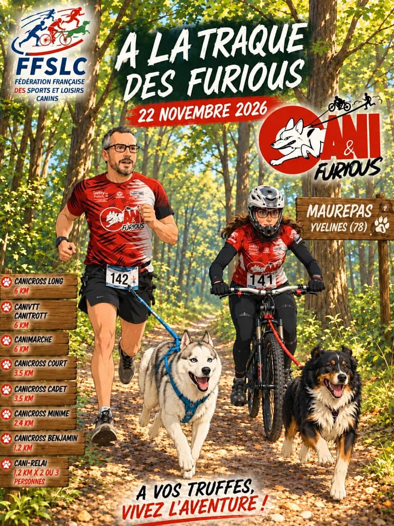 affiche canicross maurepas caninfurious