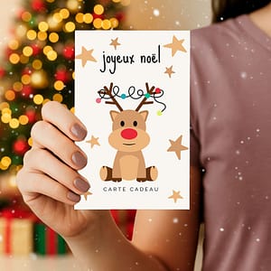 Carte cadeau de Noël illustré pour offrir une séance photo pour un animal de compagnie