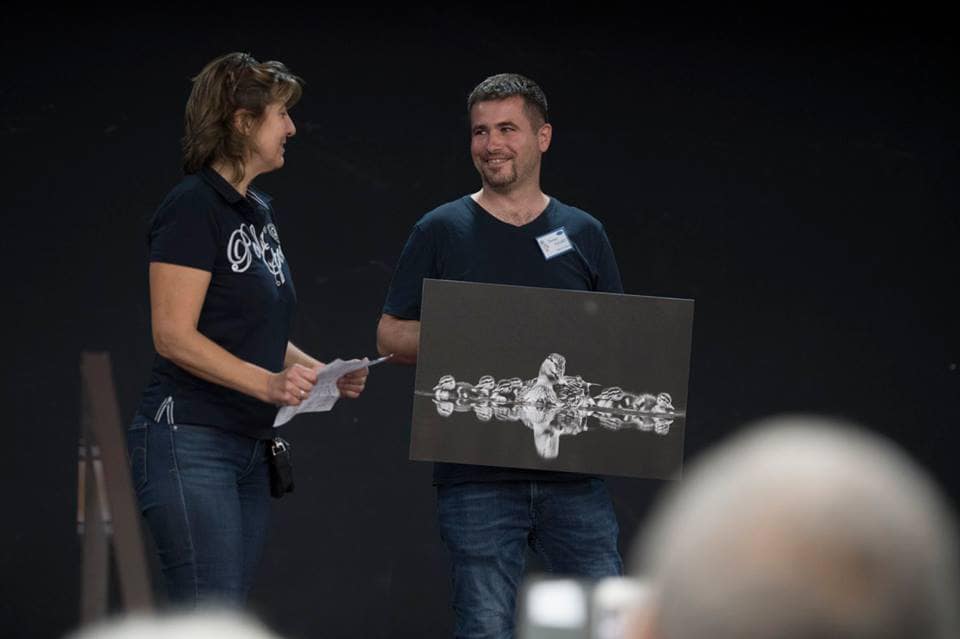 Thomas Nazaret recevant le deuxième prix du Festival Photo de Butry-sur-Oise en 2018
